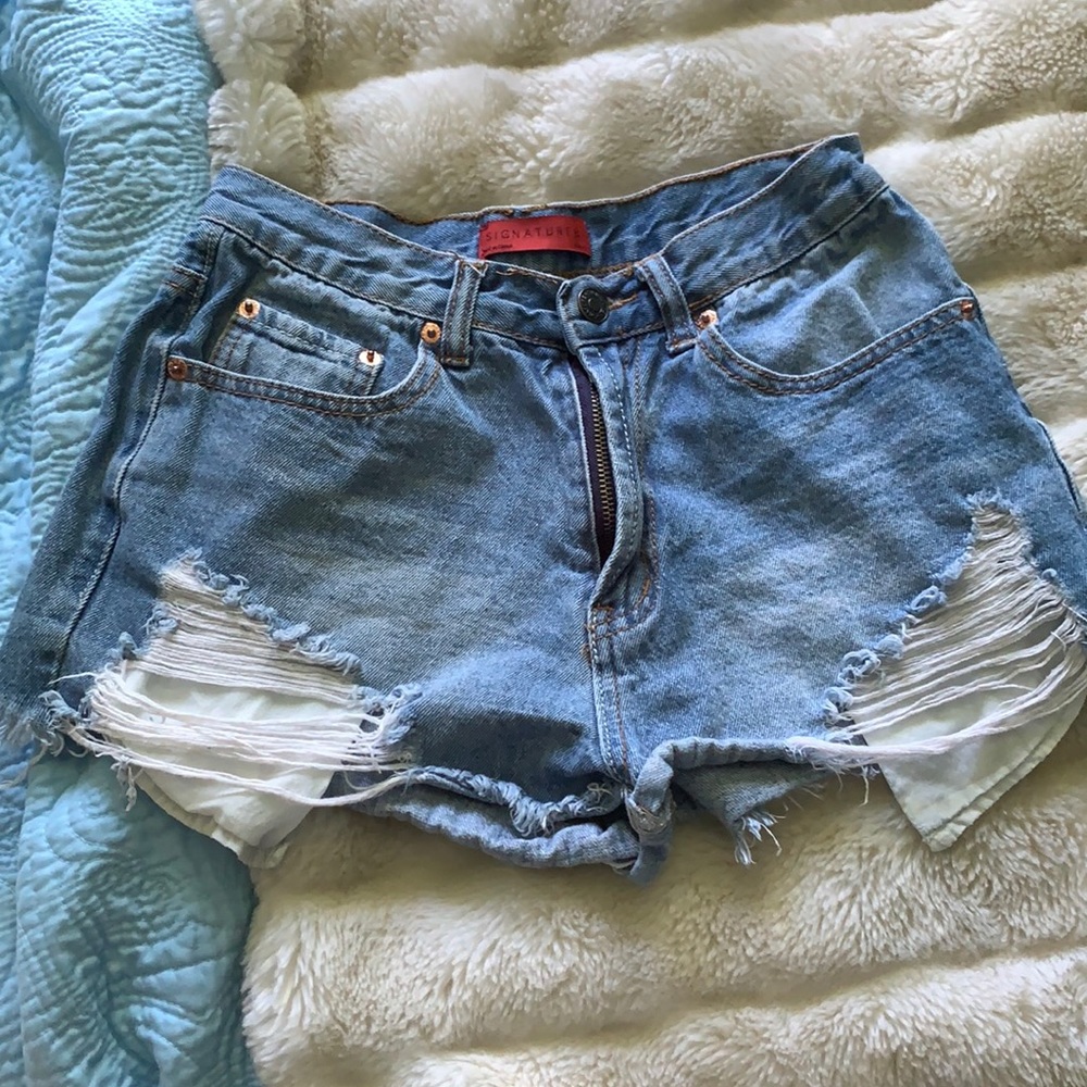 SIGNATURE8 denim shorts